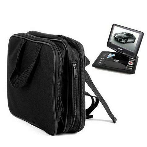 Black Portable Dvd Player Case Carry Bag With Strap For Car Headrest