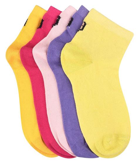 Girls Pack Of 5 Assorted Ankle Length Socks Buy Online At Low Price In