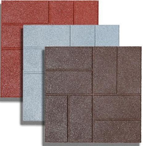 Rubberific Pavers Red 16 In By 16 In Material Warehouse Pavers