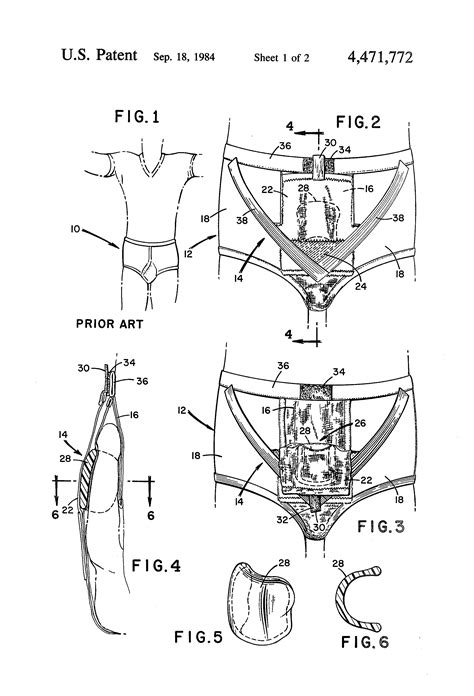 Patent Us4471772 Method And Undergarments For Preventing Penile