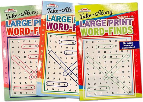 Word Search Books For Adults Large Print Set Of 3 Word