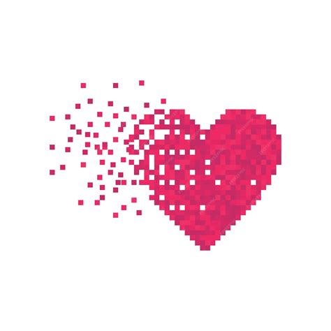 Premium Vector Love Pixel Art Design Icon Vector