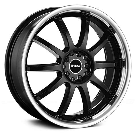 Ns Series® Ns9016 Wheels Black With Machined Lip Rims