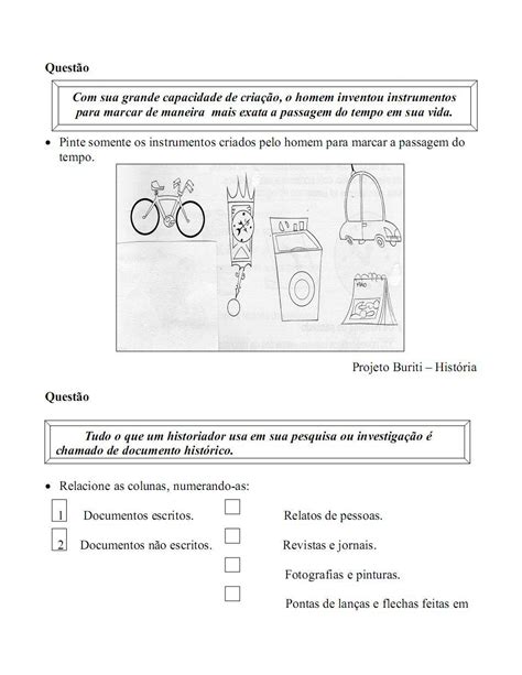 Para Bons Educadores Atividade De História Para O 2° Ano Do Ensino