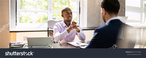African American Business Manager Interview Job Stock Photo 2017272683