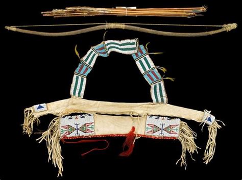 Lakota Quiver And Bowcase Made With Recycled Beadwork American