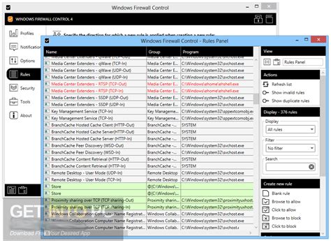 Monitor data flow, set access rules. Windows Firewall Control 5.0.1.19 Free Download