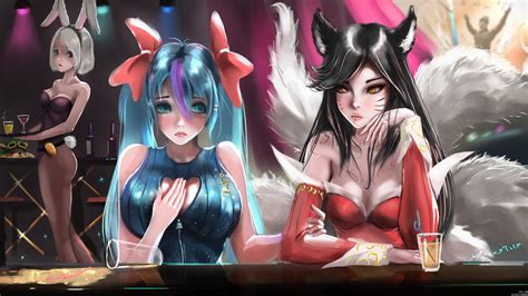 Battle Bunny Riven Ahri And Sona Wallpapers And Fan Arts League Of
