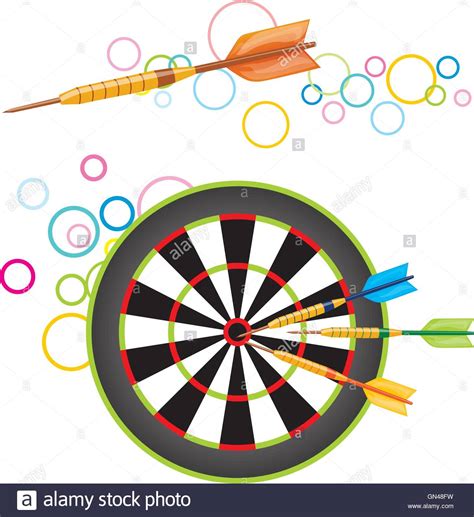 Darts With Dartboard Stock Vector Image And Art Alamy