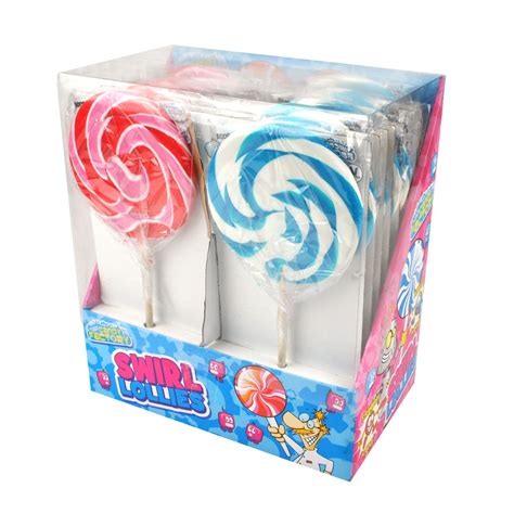 Crazy Candy Factory Strawberry And Bubblegum Swirl Lollipops 80g Sweets