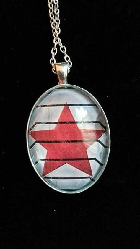Winter Soldier Star Large Silver Necklace