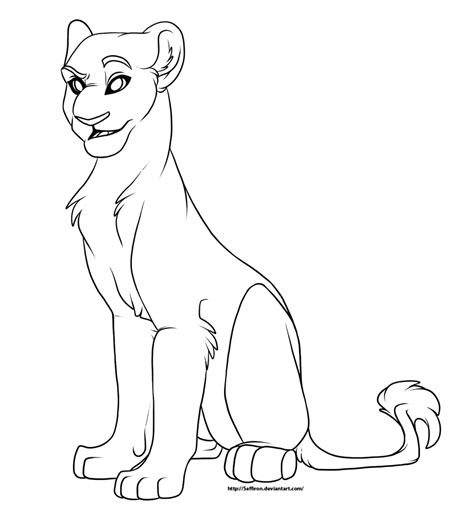 Lioness Lineart By Seffiron On Deviantart Lion King Drawings Lion