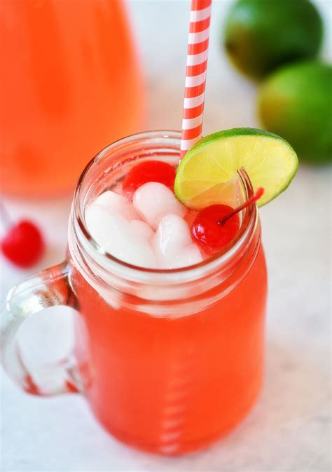 Limeade is a summertime staple. This Cherry Limeade is the perfect summer time drink with ...
