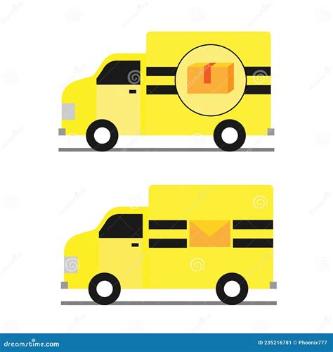 Mail Truck Stock Vector Illustration Of States Delivery Sexiezpix Web Porn