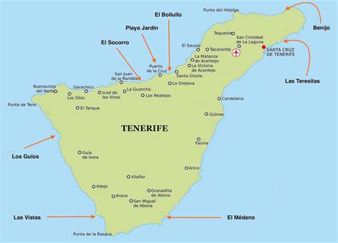 Zobacz mapę miejscowości tenerife, możesz ją oddalać, przybliżać oraz przesuwać, możesz także obejrzeć zdjęcia satelitarne tenerife. mapa-tenerife-norte-playas - Blog de Canarias.com