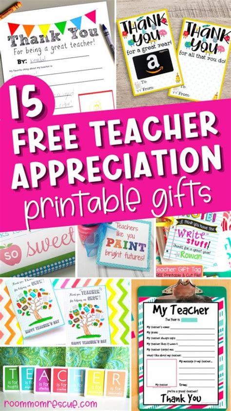Free PDF Teacher Appreciation Printables Room Mom Rescue