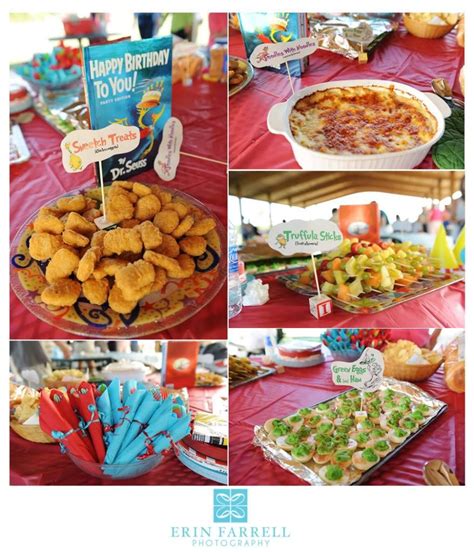 dr doctor seuss suess books themed food parties with thing one two green eggs ham seuss party