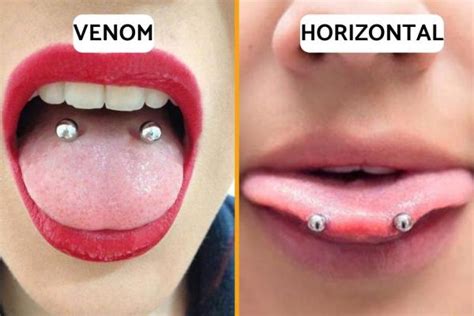 different types of tongue piercings with photos