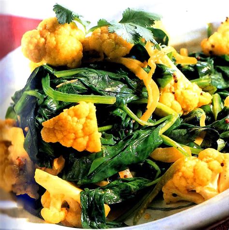 Celtnet Recipes Blog Curried Cauliflower And Spinach