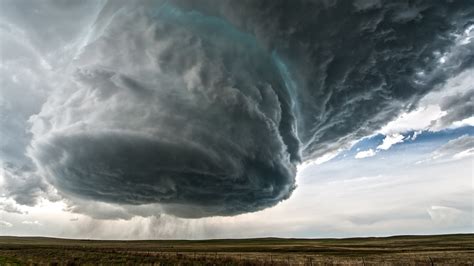 Nature Landscape Clouds Storm Wyoming Usa Supercell Nature