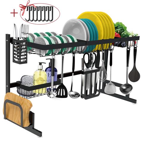 It's stainless steel, has a large dish drainer for convenience, and doesn't even take that long to put together or pull apart. Which Is The Best Expandable Over The Sink Dish Drying ...
