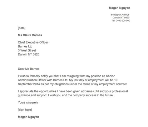 21 Simple Two Weeks Notice Letter Resignation Templates