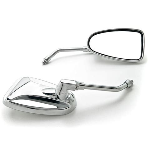 Krator Universal Motorcycle Cruiser Scooter Moped Atv Mirrors Chrome Bolt Adapters Compatible
