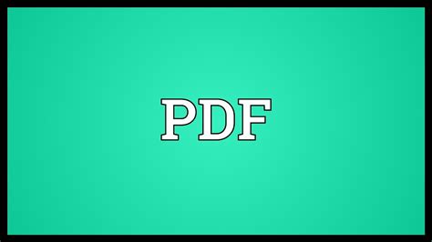 Las claves para convertirte en. PDF Meaning - YouTube