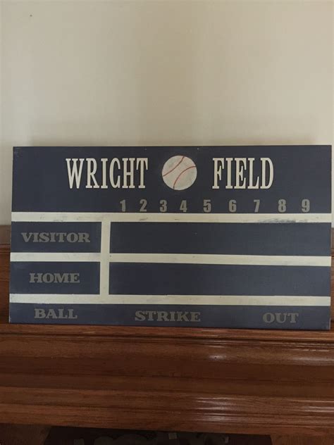 Diy Baseball Scoreboard Sign For My Grandsons Bedroom Baseball