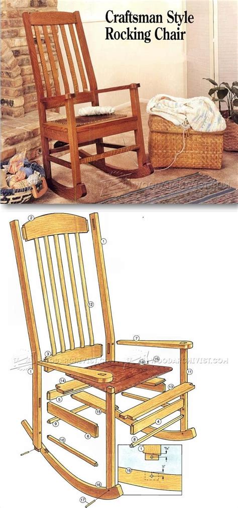 Child's rocker with arm chair plans. Craftsman Rocking Chair Plans - Furniture Plans and ...