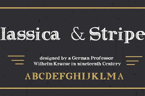 Clasica Striped Font Marta Van Eck Designs Fontspace