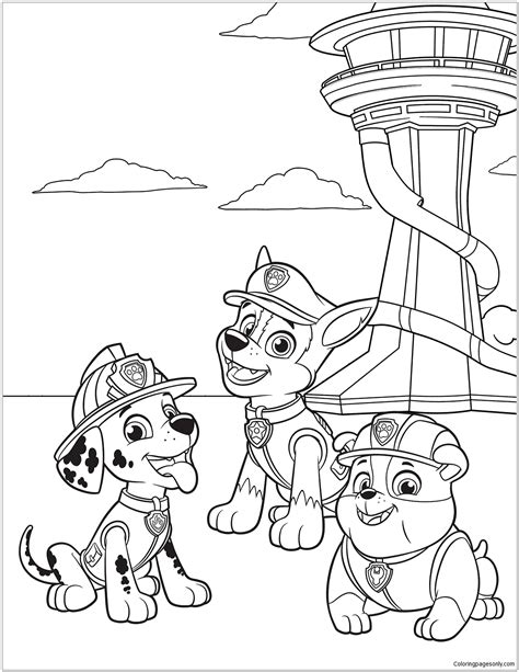 Paw Patrol Printable Mask Coloring Pages Sketch Coloring Page