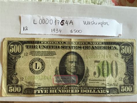 500 Dollar Bill 1934