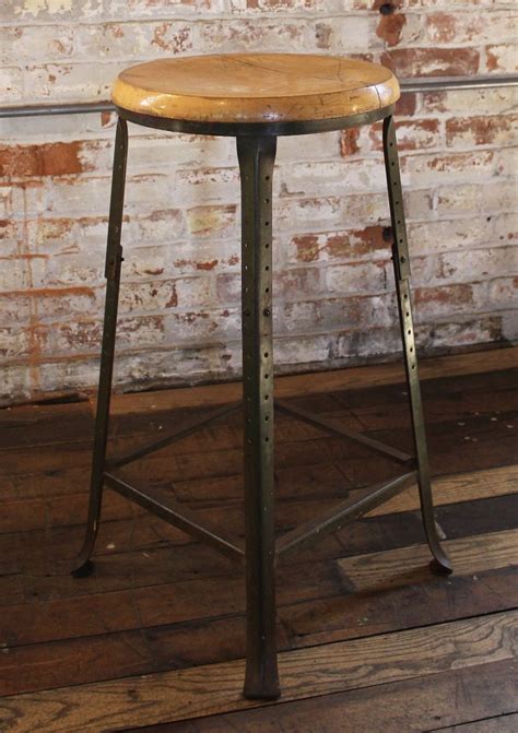Check spelling or type a new query. Vintage Industrial Backless Bar Stool - Wood and Metal ...