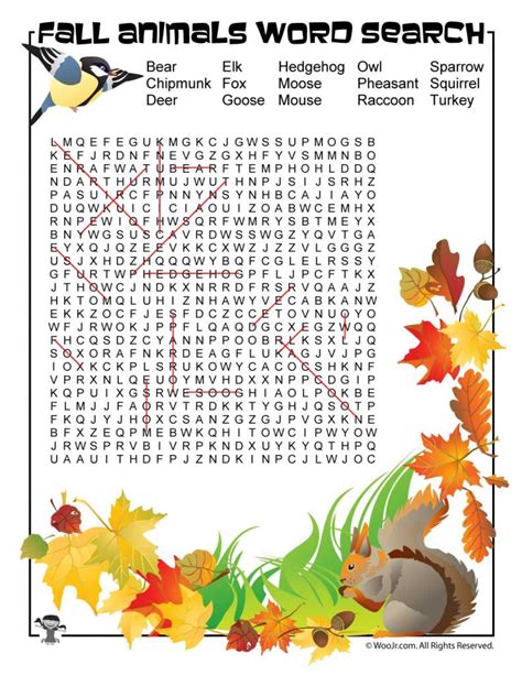 Printable Fall Word Puzzles For Kids Woo Jr Kids Activities