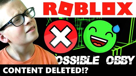 Roblox The Possible Obby Game Content Deleted Youtube