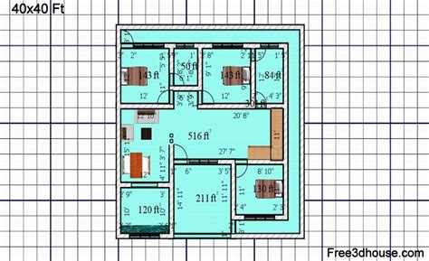 40 X 40 Plans Free Download Small House Plan Download Free 3d Home Plan
