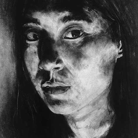 chiaroscuro self portraits in charcoal by my risd precollege drawing foundations class