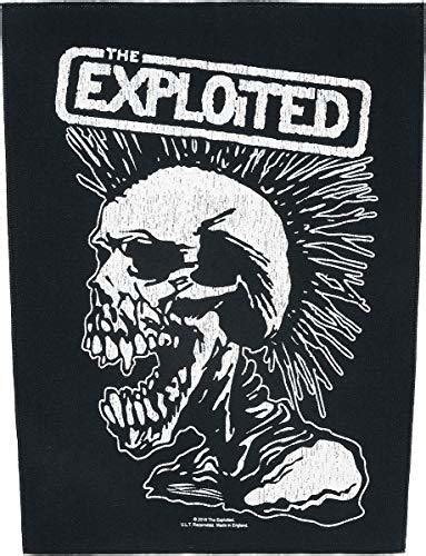 the exploited vintage skull woven back patch 11 25 x 14 vintage skull punk patches
