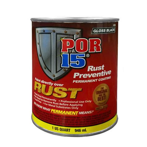 Por 15 45004 Rust Preventive Paint Gloss Black Quart R And E Paint