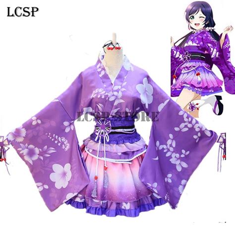 Lcsp Lovelive Nozomi Tojo Yukata Cosplay Costume Japanese Anime Love