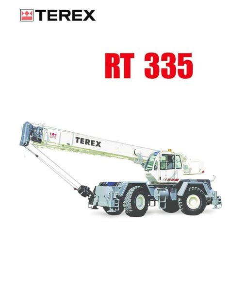 Terex Rt335 Rough Terrain Crane Load Chart And Specification Cranepedia