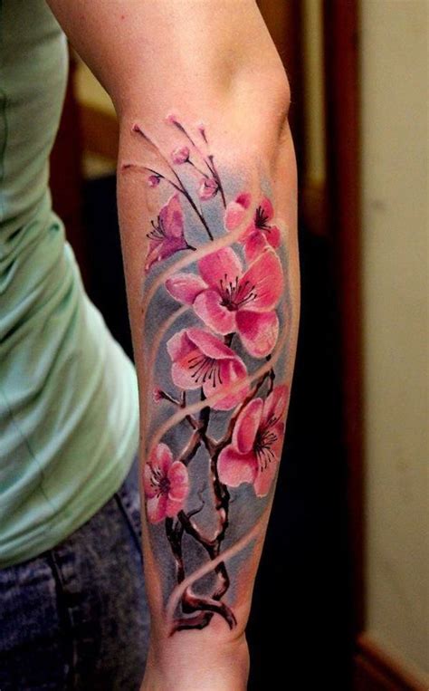 Cherry Blossom Tattoos On Arm