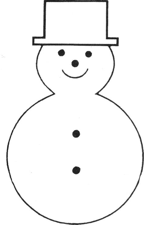 Free Snowman Template Printable

