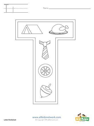 Letter T Coloring Page in 2021  Letter a coloring pages, Coloring pages inspirational, Alphabet