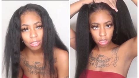 tutorial pluck customize and style my natural kinky straight wig ft lavy hair youtube