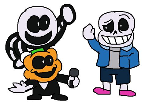 Undertale Sans And Friday Night Funkni Skid And Pu By Abbysek On Deviantart