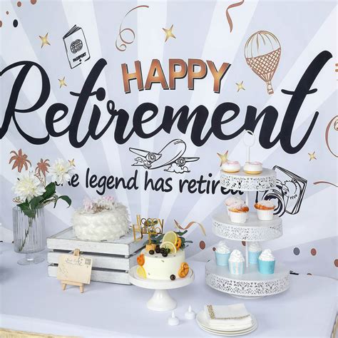 5ftx7ft Happy Retirement Vinyl Backdrop Retirement Party Banner