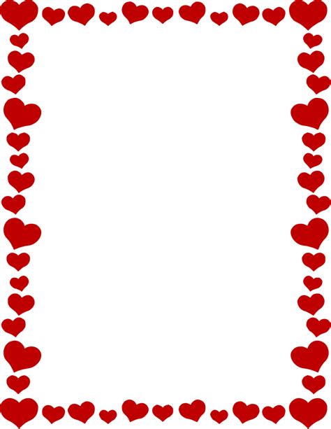 Hearts Border Free Valentine Clip Art Clip Art Borders Valentine