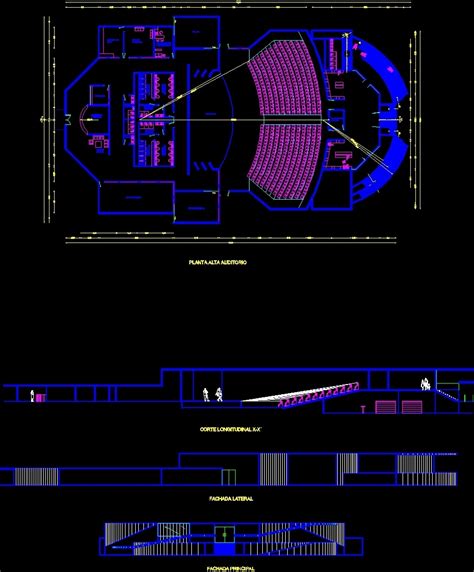 Auditorium Theatre Dwg Block For Autocad • Designs Cad